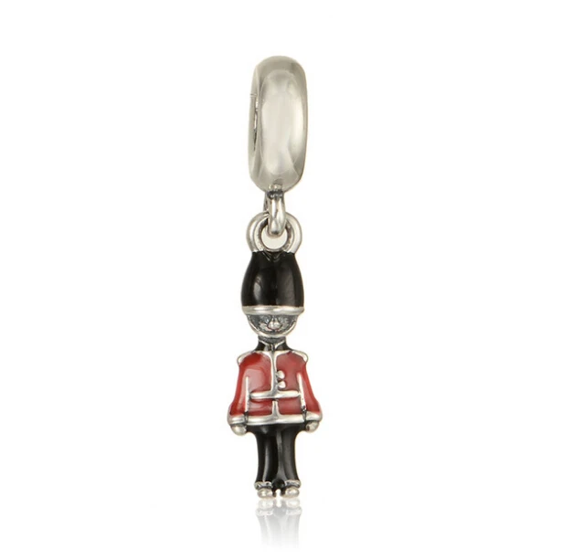 Fits Pandora Charms Bracelet Toy Soldier Red Enamel charm Authentic 925