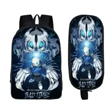 Аниме Undertale рюкзак для подростков девочек мальчиков карандаш держатель Sans детский школьный чехол+ книга Сумка Набор для женщин и мужчин дорожные сумки