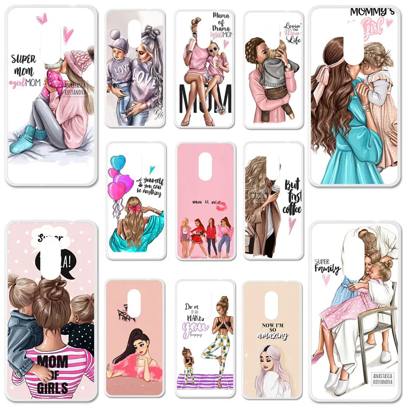 

Uppbo Phone Cases ForTP-LINK Neffos X1 Lite/TP904A TP904C 5.0 inch Cover Black Brown Hair Baby Mom Girl Queen Soft TPU Case