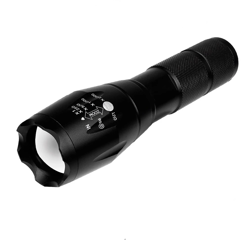 5000Lumen CREE XML T6 LED Zoom Flashlight Torches Zoomable Flashlight Lanterna LED Torch With 18650 Battery