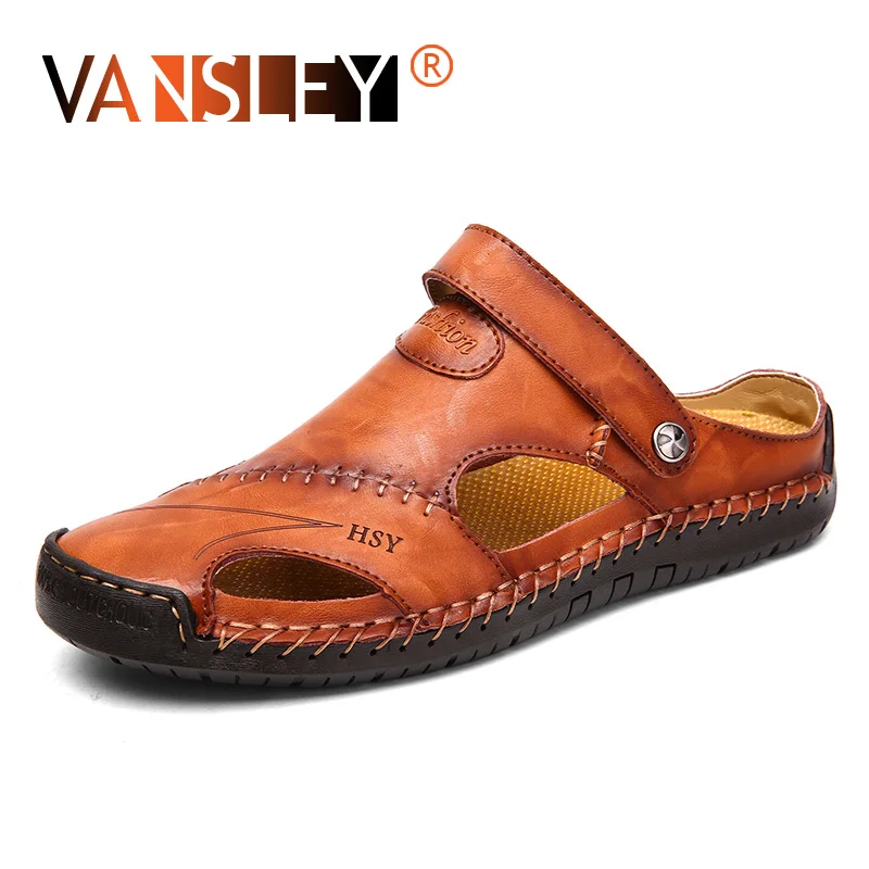 Soft Leather Men's Sandals Classic Roman Sandals Casual Comfortable shoes Summer Outdoor Beach Man Sandals Casual Sneakers 38-48 Soft Leather Men's Sandals Classic Roman Sandals Casual Comfortable shoes Summer Outdoor Beach Man Sandals Casual Sneakers 38-48
