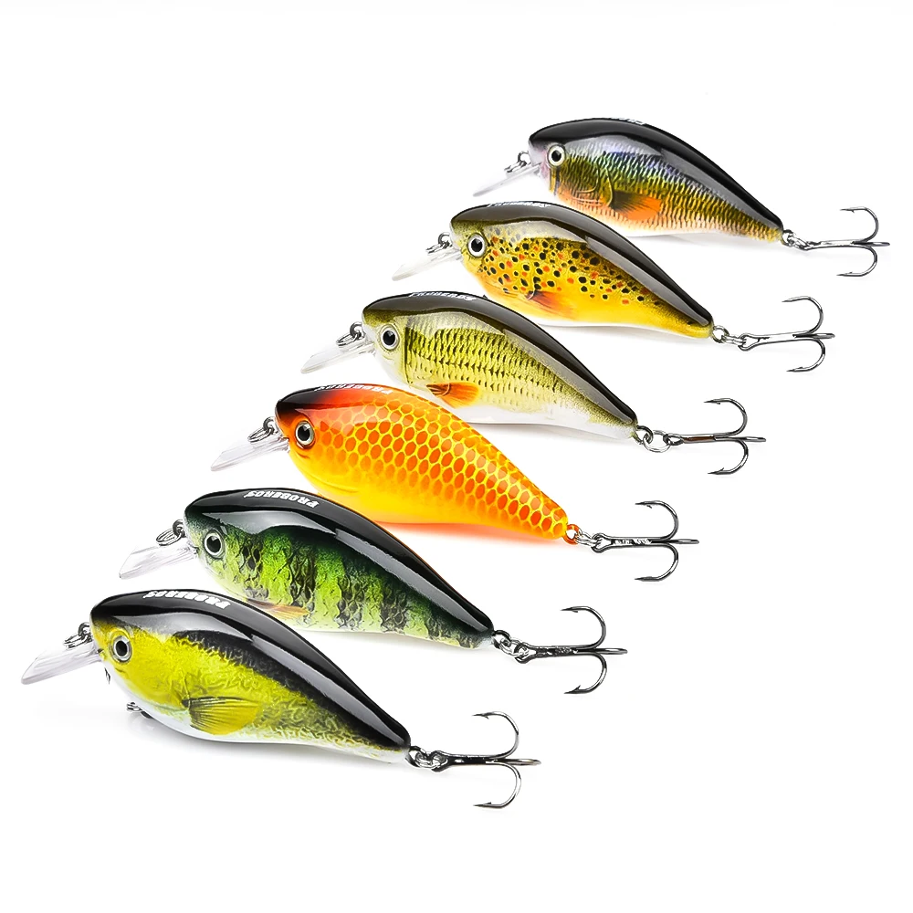 PROBEROS طعوم صيد معقوفة المتذبذب Crankbaits ل مخطط باس الصيد معالجة السنانير 3D الطباعة الاصطناعي الطعوم الثابت Pesca PROBEROS طعوم صيد معقوفة المتذبذب Crankbaits ل مخطط باس الصيد معالجة السنانير 3D الطباعة الاصطناعي الطعوم الثابت Pesca