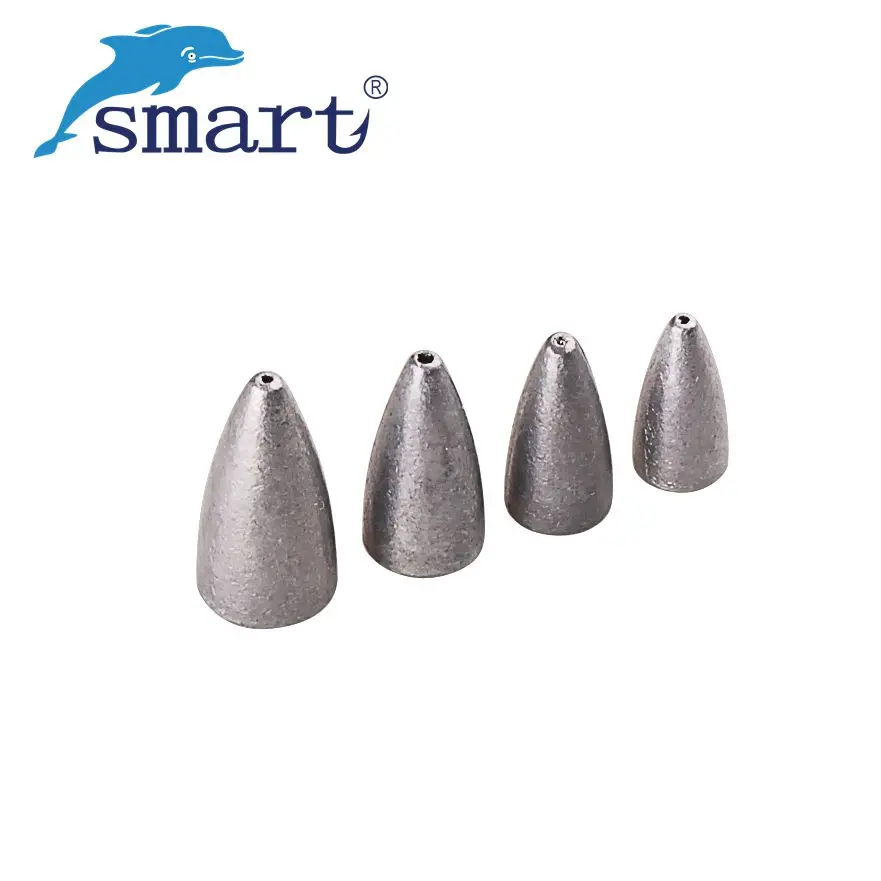 

Smart Concentric Bullet-Shaped Lead Sinker 20pcs 3.5/4.8/6.6/10g Sinkers Cutthrough Plumment Rock Fishing Weights Pesca Tackle
