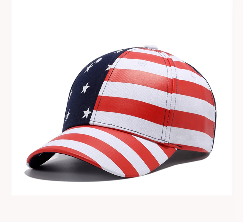 Модная хип-хоп шляпа американский флаг хлопок бейсбольная кепка для мужчин и женщин Брендовые спортивные хип-хоп плоские солнцезащитные Регулируемый головной убор бейсболка