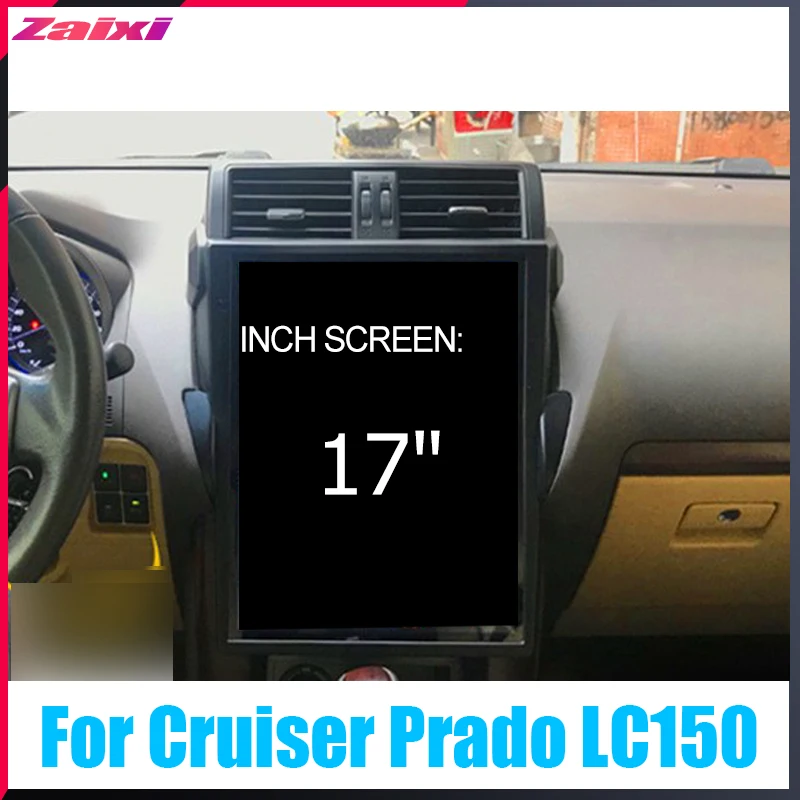 Sale ZaiXi Android Car Multimedia GPS For Toyota Land Cruiser Prado LC150 2014~2017 Radio vertical screen tesla screen Radio DAB+ 1