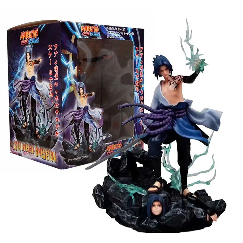 Новая 27 см аниме Наруто Shippuden GK Uchiha Sasuke статуя ПВХ Фигурки Коллекционная модель