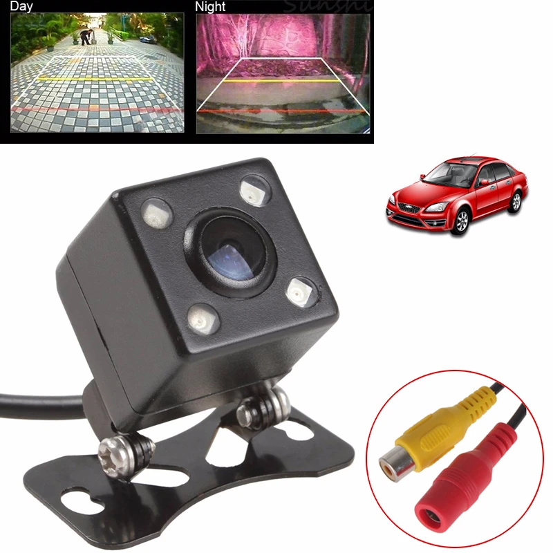 

Jansite Universal Waterproof Rear View Camera Wide Angle Car Back Reverse Camera CCD 4 LED Light Night Vision Parking Assistance