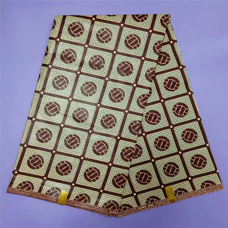 

T2!Ghana Kente Wax Fabric Veritable Wax African Kente Prints Real Java Wax Fabric for Polyester in 6 yards ! P42409