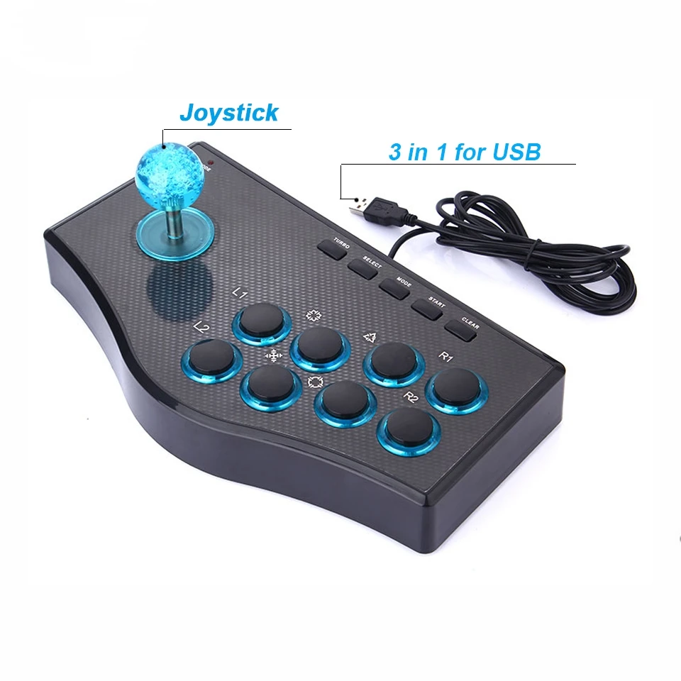 2018-NEW-Rocker-Game-Joysticker-Game-Controller-USB-Arcade-Gamepad-for-PS3-Smart-TV-PC-Android