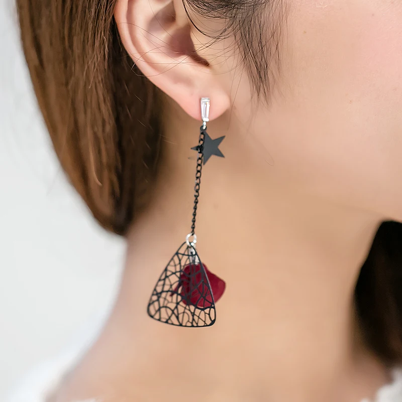 Женские винтажные серьги капельки длинные с перьями и кисточками|long earrings