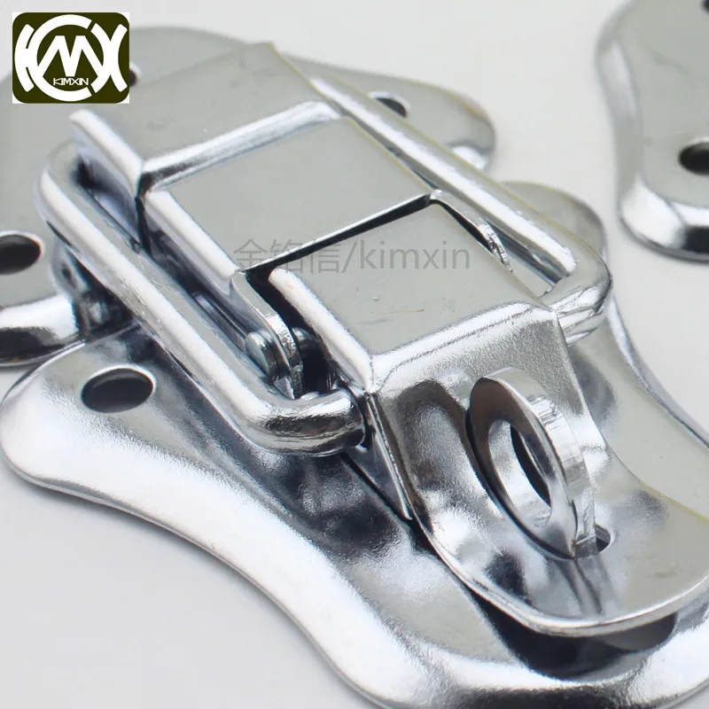 5pc 49*93mm Iron Silver Luggage Guitar Musical Trolley Flight Case Button Knot Drawbolt Closure Latch For Gift Boxes KMX W-159N