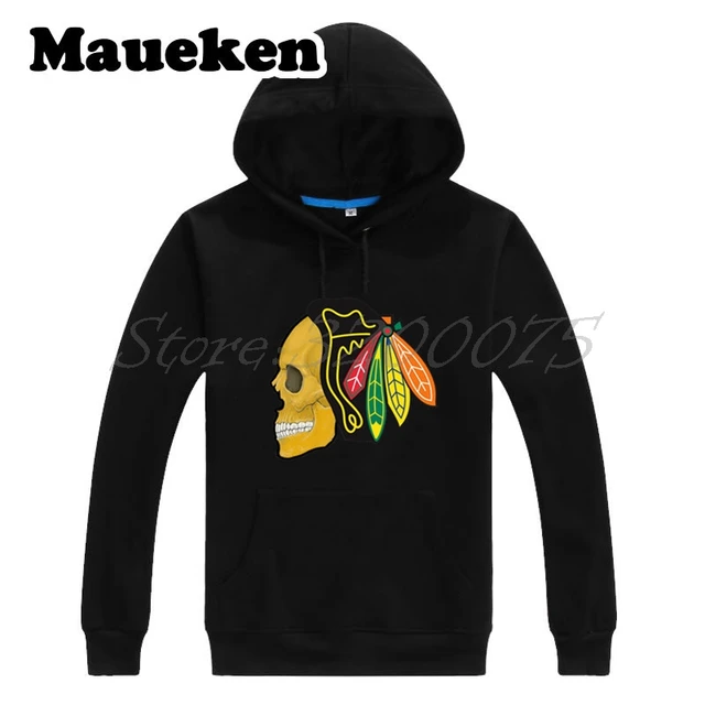 blackhawks skull hoodie