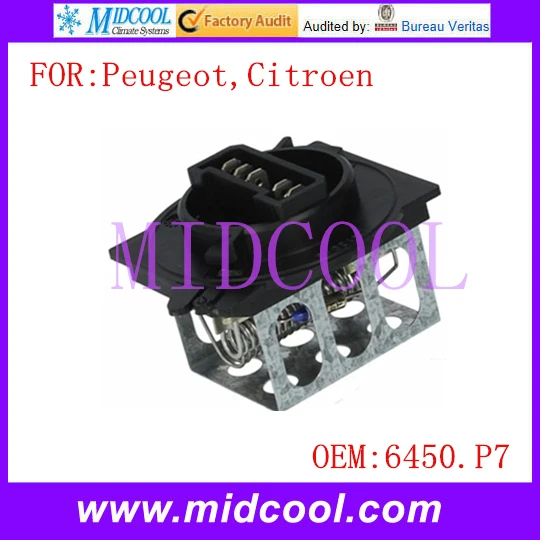 New Blower Motor Resistor Use Oe No. 6450.p7 / 6450p7 For Peugeot 306