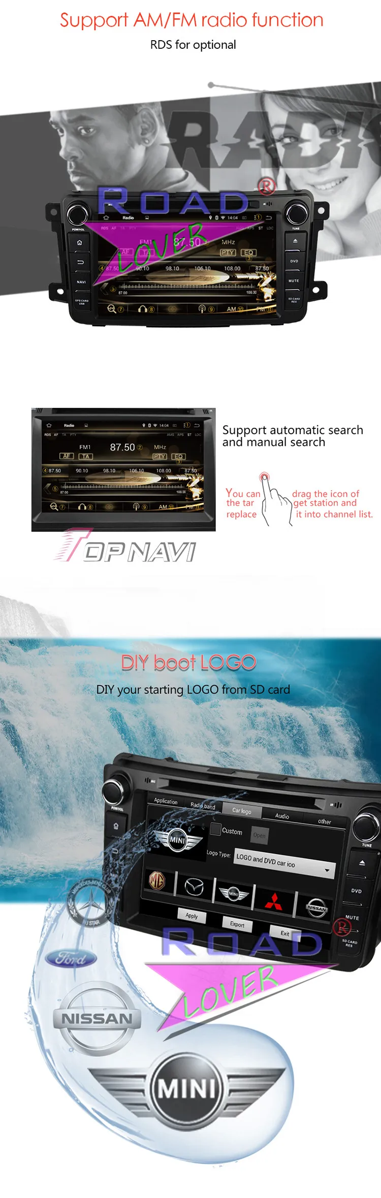Discount Roadlover Android 9.0 Car DVD Player Autoradio For Mazda CX-9 2007- Stereo GPS Navigation Magnitol Double Din 7" HD Monitor MP3 13