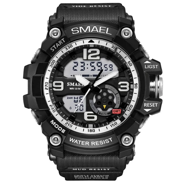 SMAEL marki Mężczyźni Sport Watch LED cyfrowy wodoodporny casual Shock mężczyzna zegary Relogios męskie prezent Military Zegarki na rękę tanie i dobre opinie Quartz Wristwatches Complete Calendar Shock Resistant Rattrapante Stop Watch LED display Auto Date Water Resistant Chronograph Back Light Multiple Time Zone Alarm Perpetual Calendar SMAEL marki Mężczyźni Sport Watch LED cyfrowy wodoodporny casual Shock mężczyzna zegary Relogios męskie prezent Military Zegarki na rękę tanie i dobre opinie Quartz Wristwatches Complete Calendar Shock Resistant Rattrapante Stop Watch LED display Auto Date Water Resistant Chronograph Back Light Multiple Time Zone Alarm Perpetual Calendar