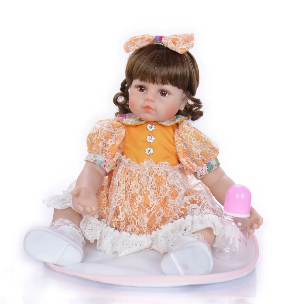 

60cm Big Size Reborn Toddler Doll Toy Lifelike silicone Vinyl Princess Baby alive Cloth Body bebes reborn girl Birthday Gift