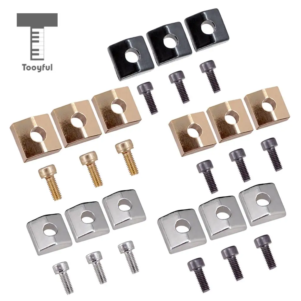 Tooyful 3pcs Guitar Locking Nut Clamp&Screws for Tremolo Bridge Parts
