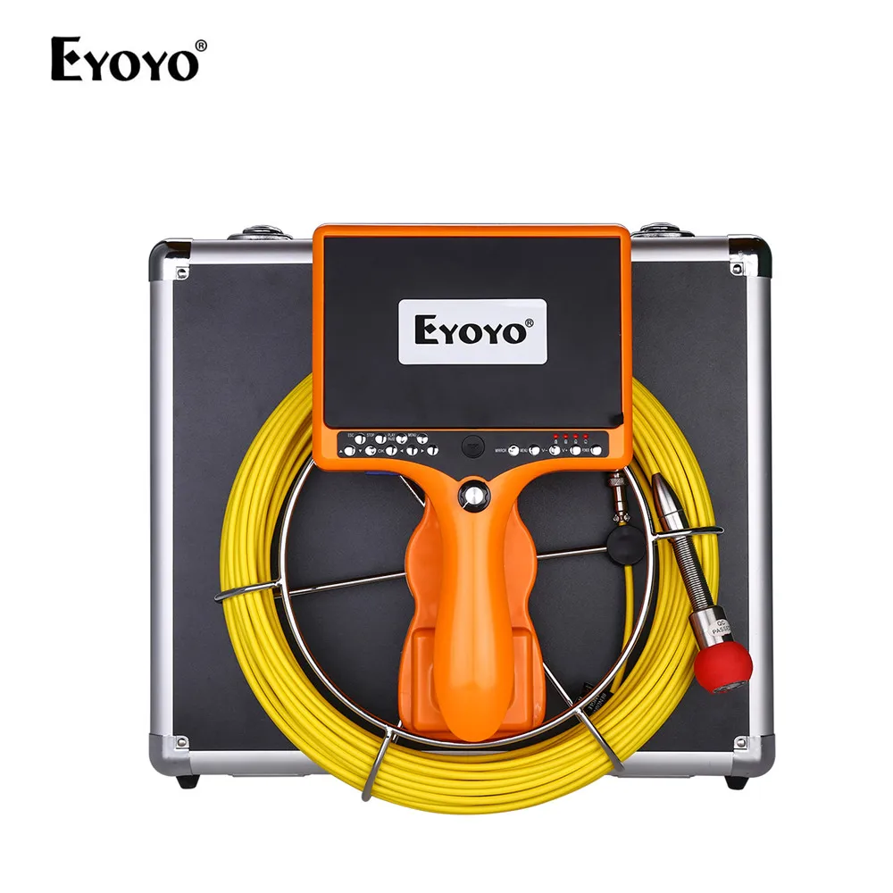 

Eyoyo EP7D 23mm 35M DVR 7" Monitor Handheld Industrial Pipeline Endoscope 1000TVL Snake Video Camera Sewer Drain Pipe Inspection