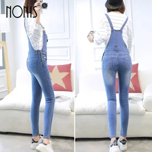 Nonis Для женщин промывают джинсовые комбинезоны Повседневное пикантные эластичный комбинезон Ladies'Denim Карандаш Комбинезоны тонкий комбинезон для 4 сезона