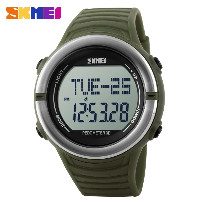 digital watch and pedometer