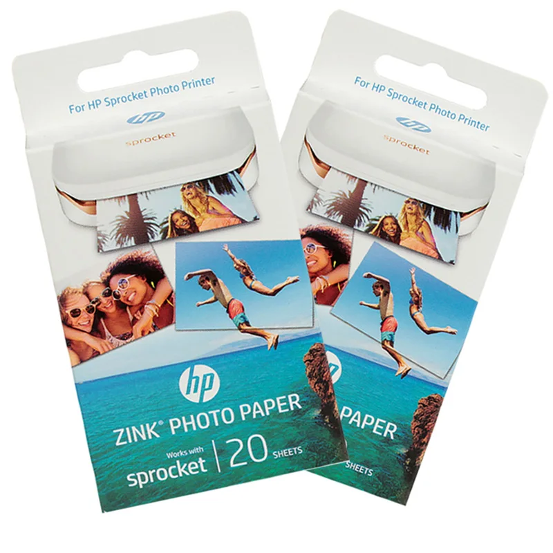 

2boxes 40 sheets Sprocket Photo Paper 5*7.6cm for HP zink Sprocket photo printer without ink bluetooth printing real-time