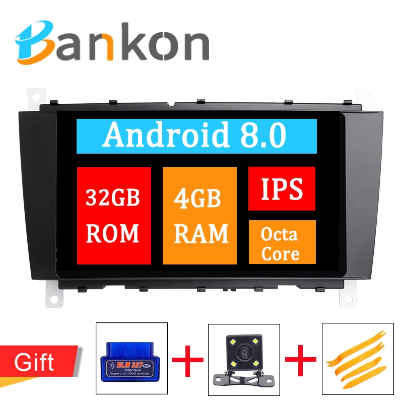 

Car Stereo DVD Player Android 8.0 GPS Navigation For Mercedes Benz W209 W203 C180 C200 C220 C230 C240 C250 Viano Wifi DSP FM DVR