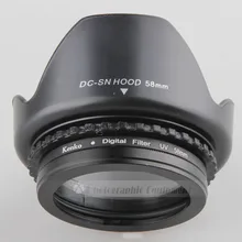 Переходное кольцо для фильтра объектива камеры из металла FA-DC58C до 58 мм с внутренней резьбой+ крышка объектива+ бленда+ УФ-фильтр 58 мм для Canon G1X