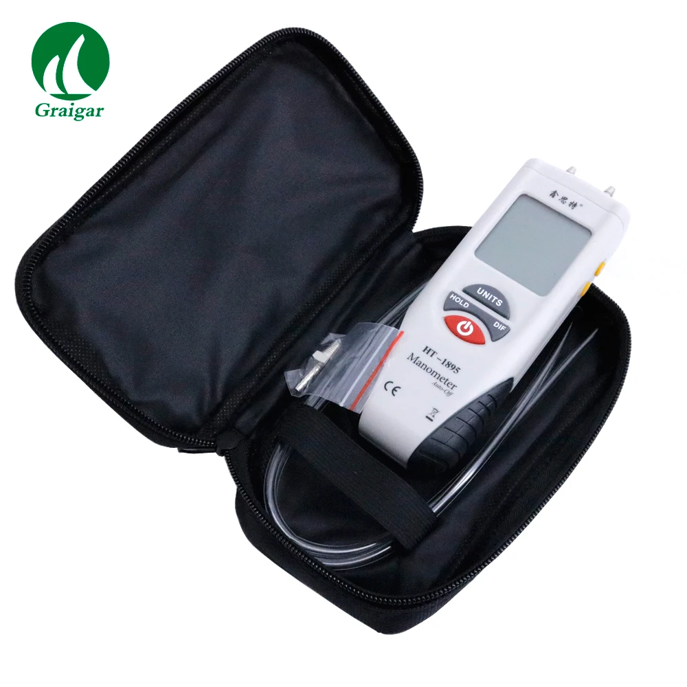

Portable Digital Manometer Air Pressure Meter air pressure Differential Gauge HT-1895