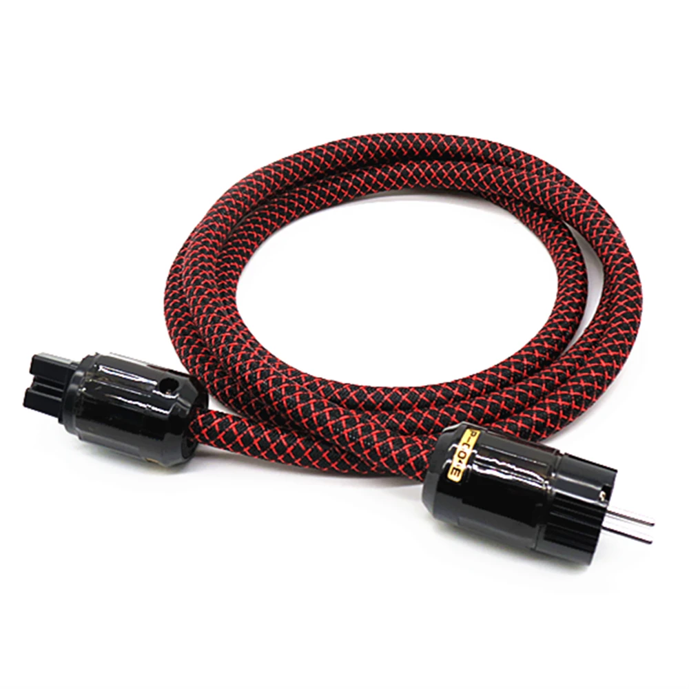 SCHUKO Furutech Two core silver plated Power Cord with EU Plug AC Power line hifi audio amp cable AU US Plugs Power cable