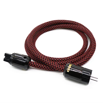 

SCHUKO Furutech Two core silver plated Power Cord with EU Plug AC Power line hifi power cable AU US Plugs EU Power cable