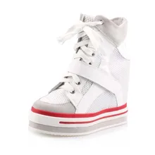 Новое прибытие высокого туфли на платформе моды клинья высокие каблуки платье клинья обувь высокого качества узелок дышащие ботинки