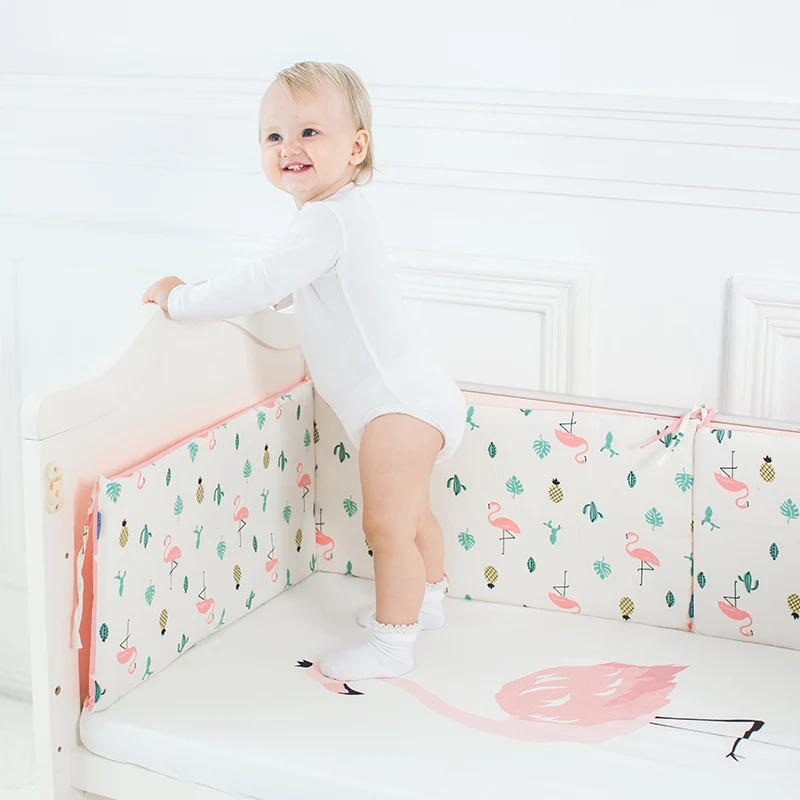 Baby Bed Bumper Cartoon Pattern Baby Crib Protector Crotch To The Cot Infant Cotton Cradle Guard 120cm Length Baby Bed Bumper Cartoon Pattern Baby Crib Protector Crotch To The Cot Infant Cotton Cradle Guard 120cm Length