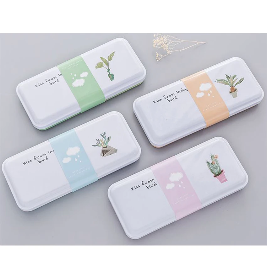 

18.8x8.2cm Metal Hinged Pencil Pen Box Rectangular Empty Tin Box Containers, Gift, Jewelery and Storage Tin Kit, Home Organizer