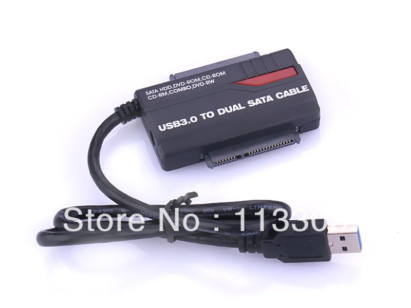

50pcs / lots USB 3.0 to SATA HDD Cable Adapter USB3.0 2.5 "/ 3.5" SATA hard drive of 2TB 5 Gbps ,Free shipping By Fedex