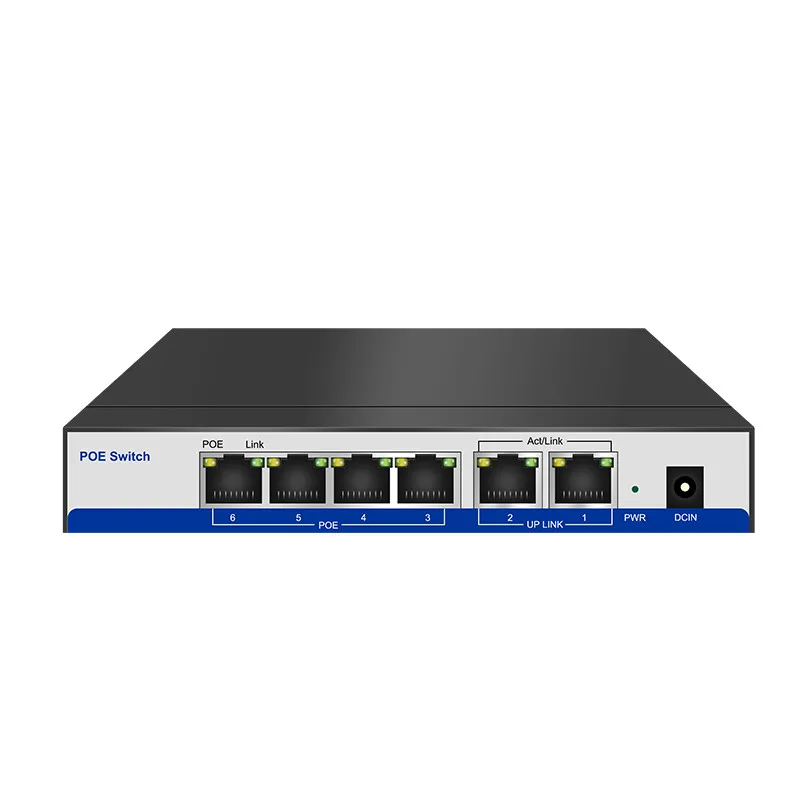 HYY10 CCTV active 4 Порты 10/100 м коммутатор питания через Ethernet Мощность Over Ethernet для PoE IP Камера Системы сети сетевые коммутаторы 2 Порты по восходящей