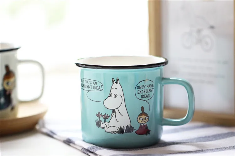 Moomin мультяшная керамическая чашка для влюбленных подруг, друзей, подарок на день рождения, прекрасный Бегемот, маленькая моя девочка Ami, 3 цвета, мини кофейная чашка