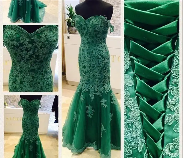 Emerald Green Mermaid Prom Dress
