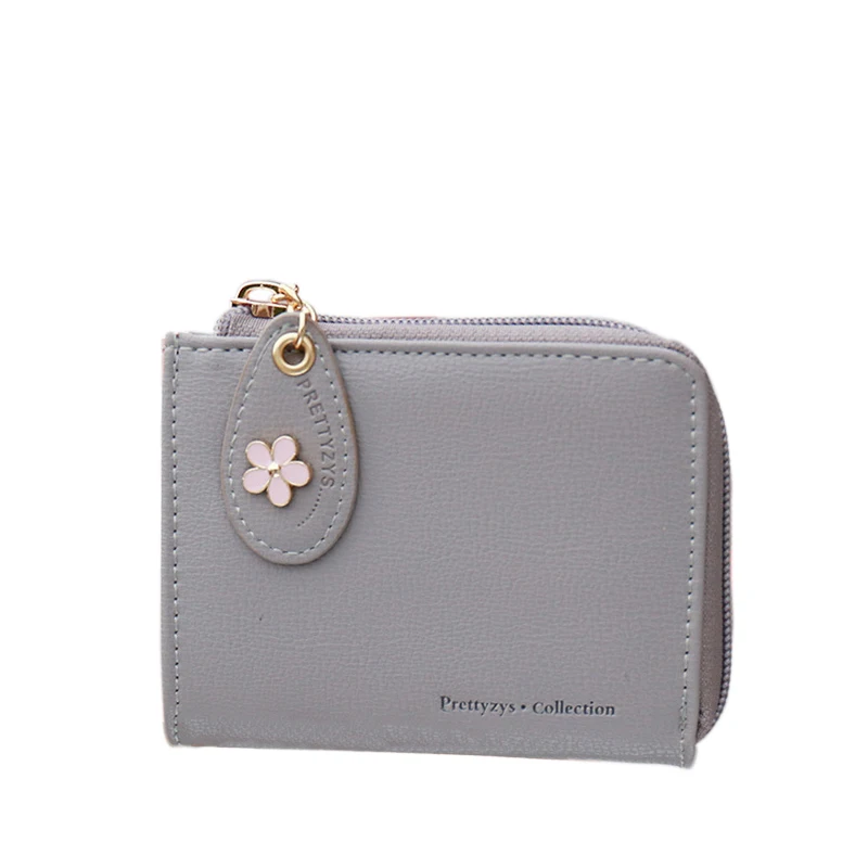 

High Quality Korean Style Women Wallet Solid Pattern Zipper Ladies Wallets Short Card Holder Clutch Wallet