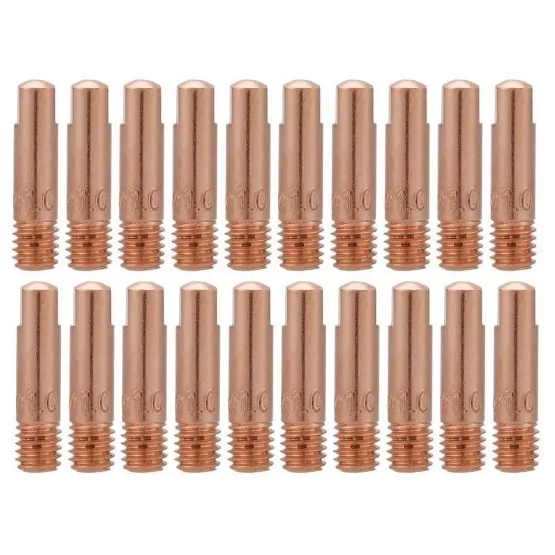 

20pcs/set MIG Welding Nozzle Contact Tips Gas Diffuser Connector Holder Torch Contact Semi-automatic Welding Nozzle 0.8/1/1.2mm