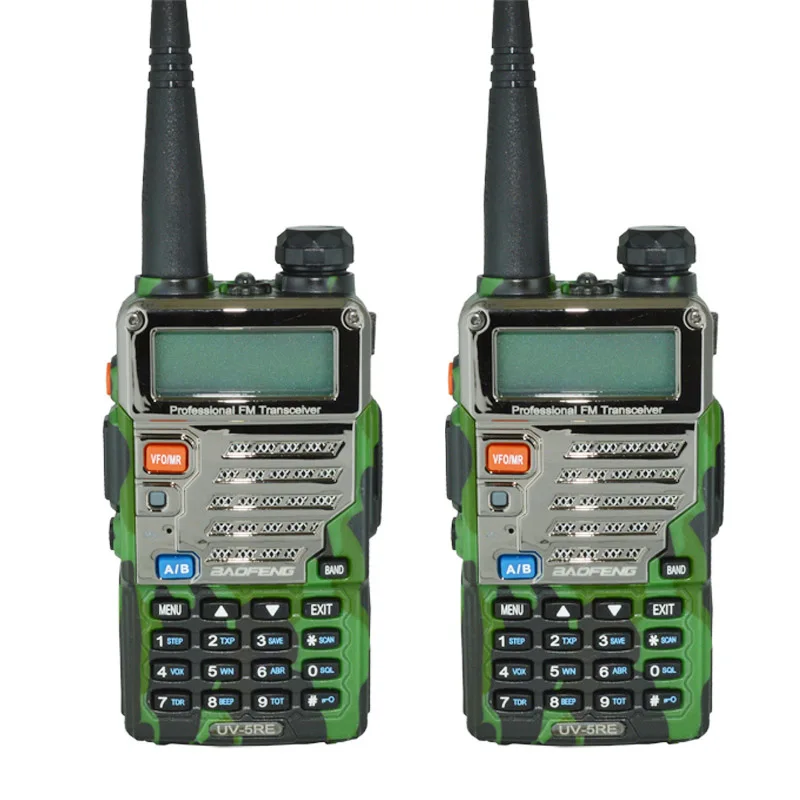 camouflage Горячая 1 пара черный BaoFeng UV 5RE UV-5RE рация двухстороннее радио+ Бесплатные наушники UV5RE радио 136-174 МГц и 400-520 МГц - Цвет: camouflage