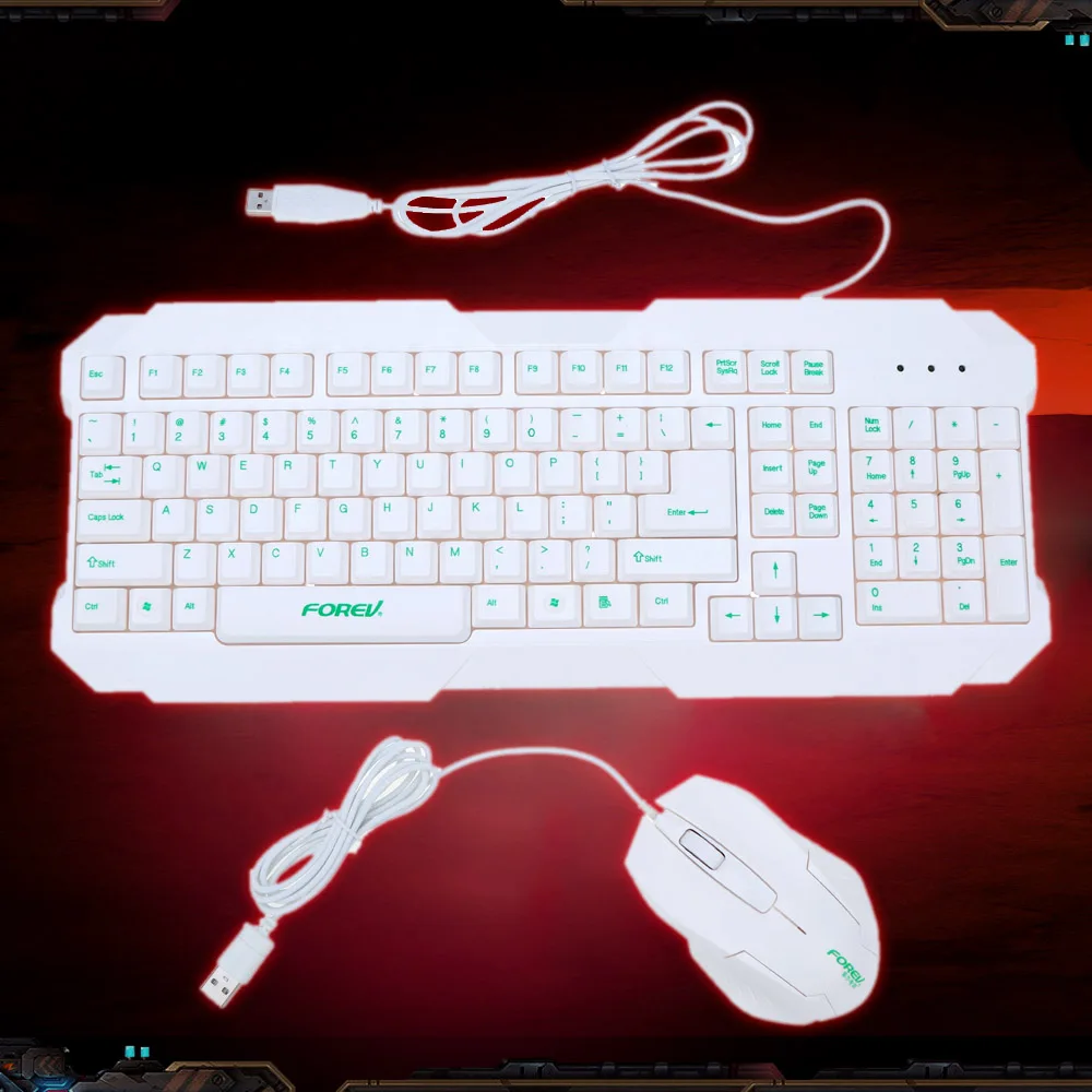 FOREV USB Wired Office Business Keyboard & 3D Optical