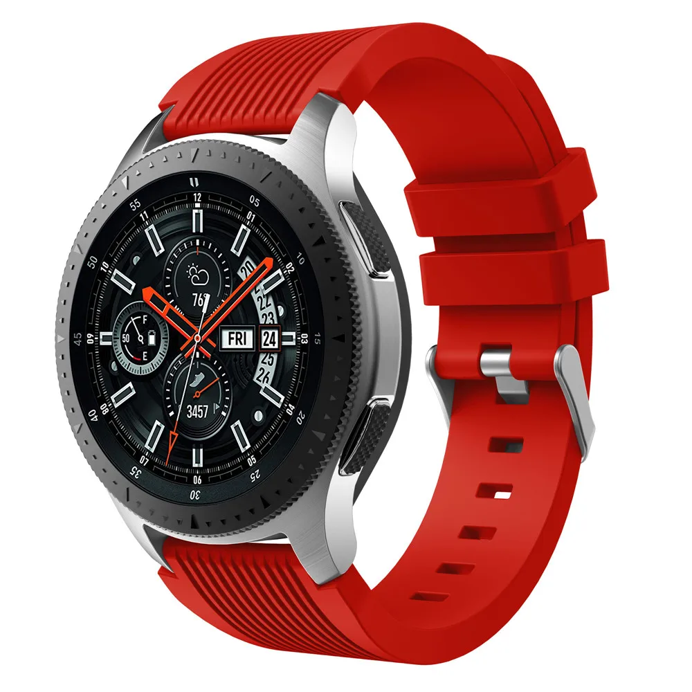 Силиконовый ремешок для samsung gear S3 Frontier/galaxy watch 46 мм часы с окантовкой ремешок против царапин защита Круглый браслет
