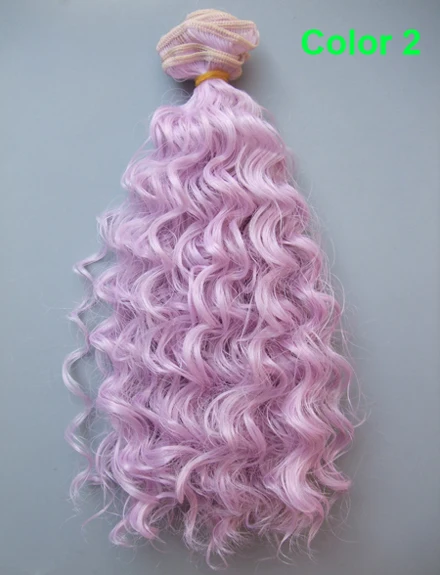 25cm small curly thick doll hair 1/3 1/4 1/6 BJD extension SD OD BJD doll wigs diy 9