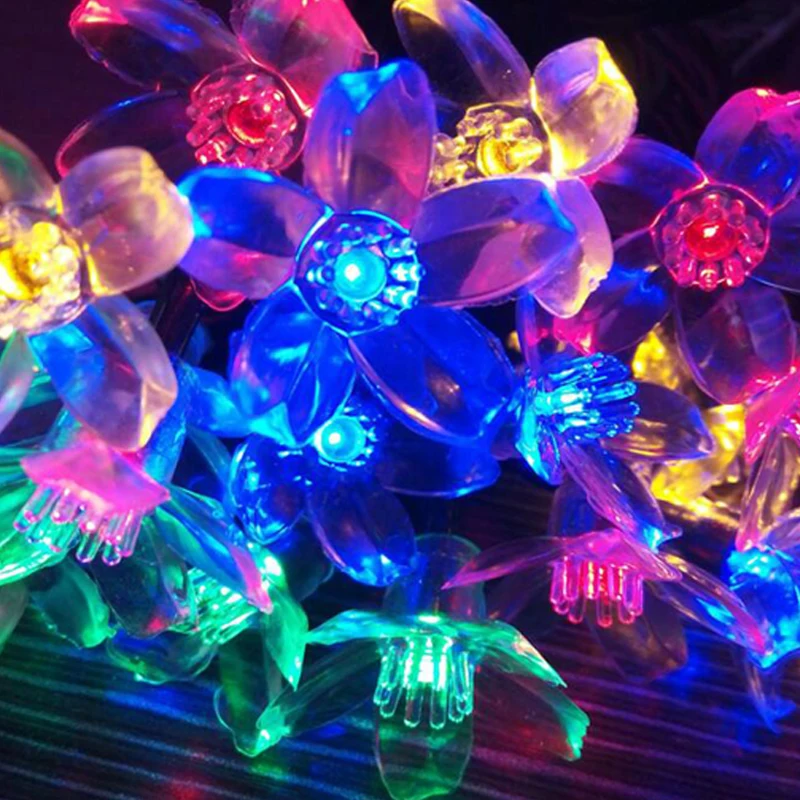 Christmas Tree LED Solar Powered Lamp Led Solar Light String Cherry Blossom Fairy Lights Outdoor Waterproof Wedding Decoration (8)