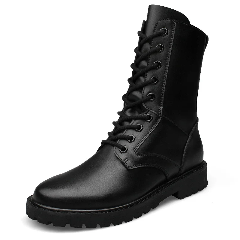 

Sougen Winter Shoes Men Hunting Boots Big Cowboy Male Snow Timber Black Bot Chelsea Leather 2016 For Waterproof Rubber Genuine