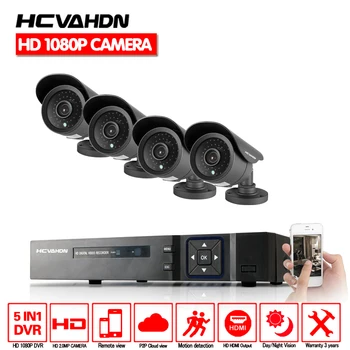 

Home security camera system 4channel HD AHD HDMI DVR kit 1080P Video surveillance 2.0MP Security cctv Cameras 3000TVL System