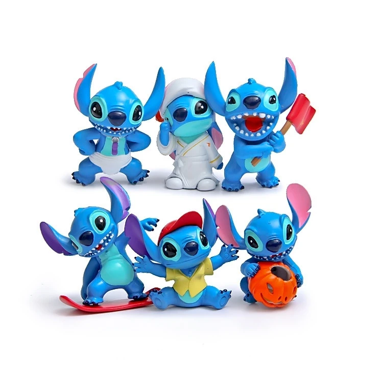 Фигурка Disney Lilo & Stitch 6 шт./компл. см статуэтка осанки игрушка модель для детей