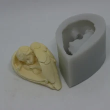 Скорость продать Тонг силиконовые мыло формы 3 D ангелы свечи формы свечи плесень. Крылья мыло формы. Кукла Свеча Плесень
