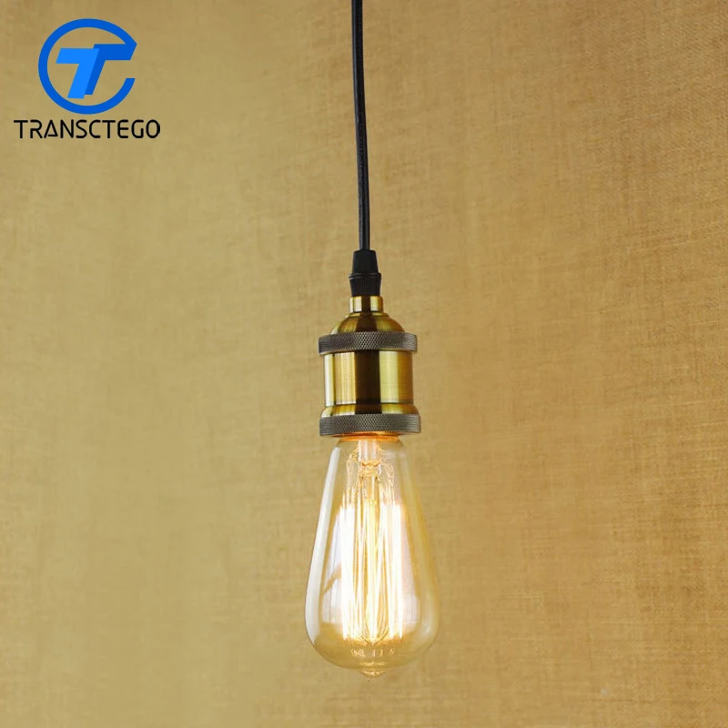 

TRANSCTEGO Led Pendant Light Large screw cap Store decorative lighting Edison Bulb E27 Pendant lamp
