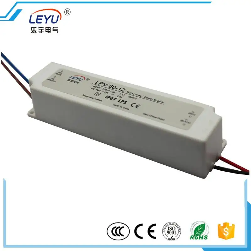 

LPV-60-24 60W 24V 2.5A IP67 approved power supply small size waterproof power supply